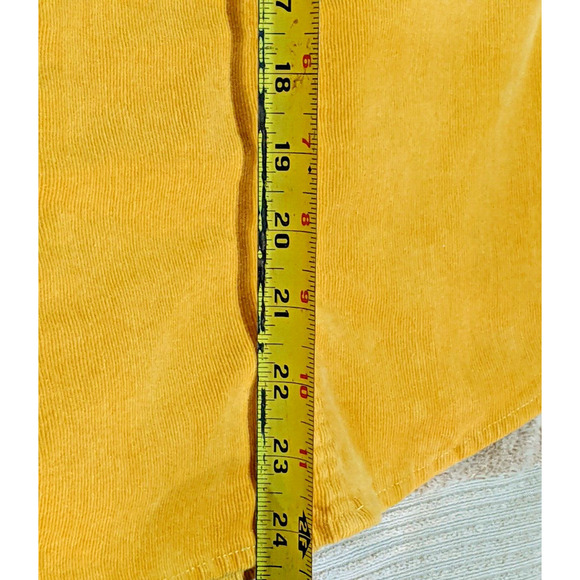 CJ Banks Jacket Shirt Shacket Size 1X Gold Corduroy Long Sleeve Button Up - Picture 6 of 7